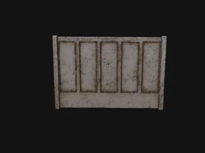 Concrete Fence Low-poly 3D model buy