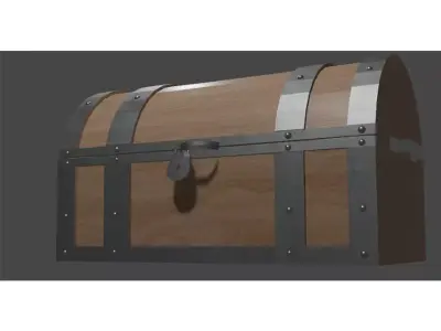 a LOW POLY TREASURE BOX Free low-poly 3D model