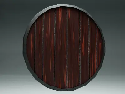 Viking Shield with Runes Print Free low-poly 3D model