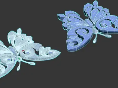 butterfly Low-poly 3D model buy