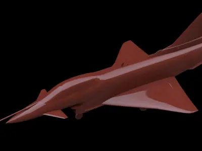 Rockwell-MBB X-31 Free low-poly 3D model