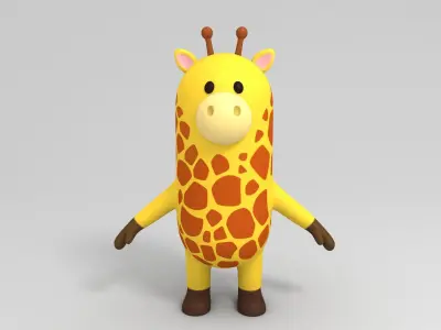 Cartoon Giraffe 3D model