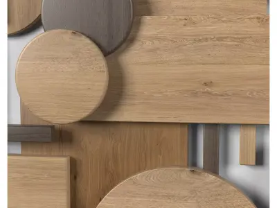 Wall shapes Decoration - Wood - 90x50 - Collection - Part 1 3D model