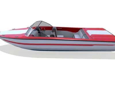 Speedboat 8 Low-poly PBR Low-poly 3D model
