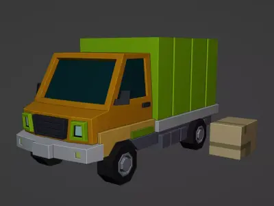 Truck Game Ready Vehicle Low-poly 3D model