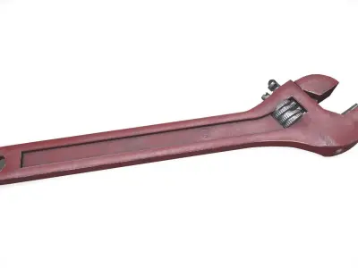 Old Wrench Free low-poly 3D model