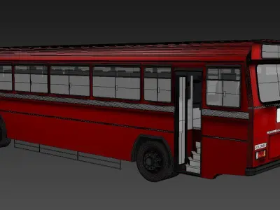 Public transport bus service 3D model