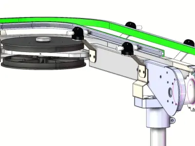 Spiral Rotary Lifting Conveyor System 3D model