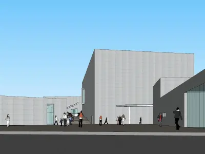 SU model of cultural and sports center office building 3D model