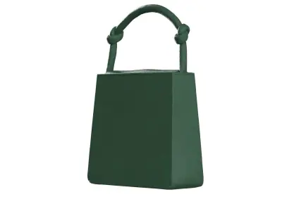 Dark green Leather Hobo Bag  3D model