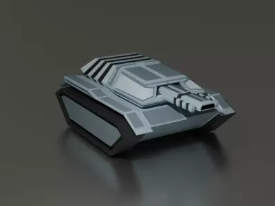 Sci Fi Tank Low-poly 3D model