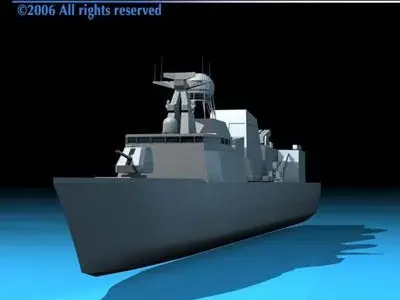 Frigate ship 3D model