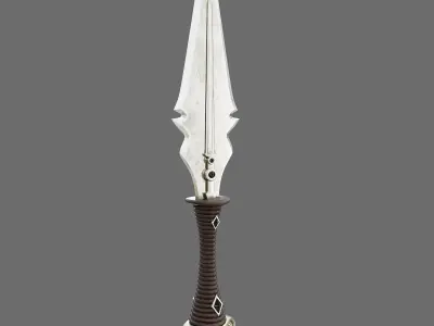 Set of Graceful Blades Low-poly 3D model