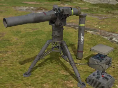 Tow Missile Launcher Low-poly 3D model