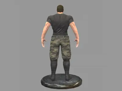 Thug Soldier Low-poly 3D model