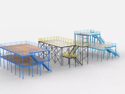 Mezzanine Flooring set 3D model
