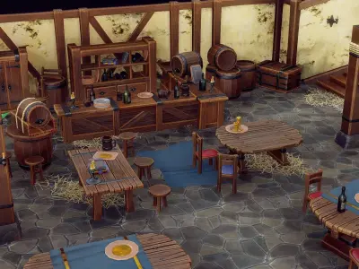 Medieval Tavern Assets  3D model