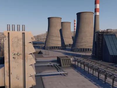 Power plant 3D model purchase