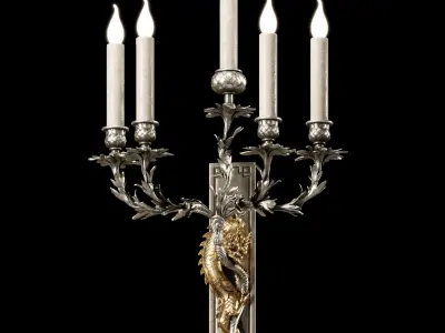 Ombres et Facettes dragon wall light 5 3D model