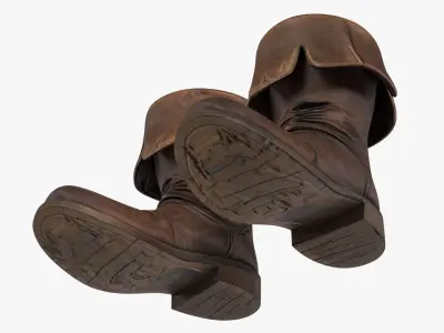  Weathered Leather Pirate Boots 