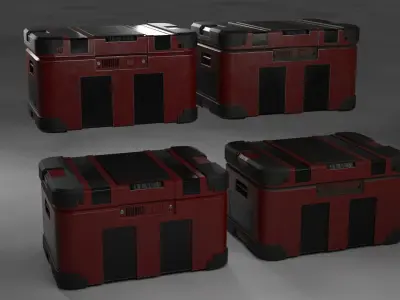Sci-fi box  Free low-poly 3D model