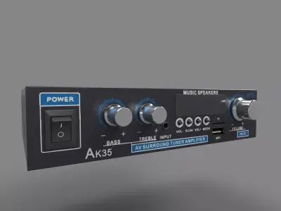 Music Radio Low-poly 3D model