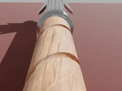 Flanged Mace Low-poly 3D model