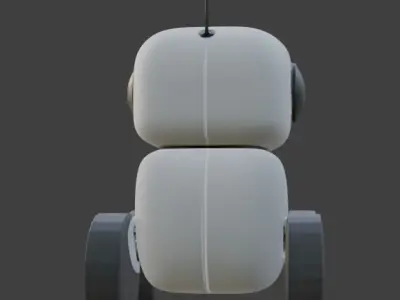 Highly Detailed Futuristic Robot 3D Model Low-poly 3D model