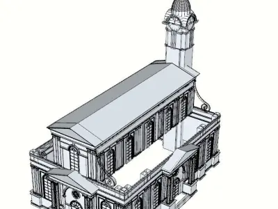 temple model sketchup model only 3D model