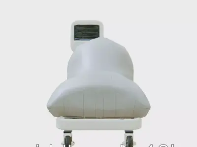 Portable Imaging Cart with Adjustable Monitor and Tactile Con... Low-poly 3D model