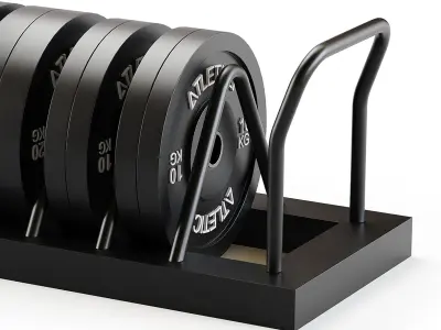 Tusker mobile weight plate rack 3D model