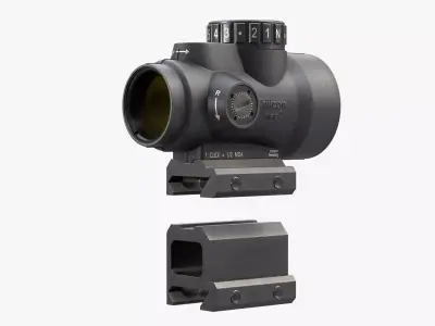 Trijicon MRO red dot sight Low-poly 3D model