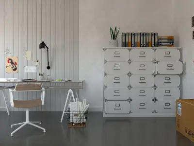 Office Workspace 3D model