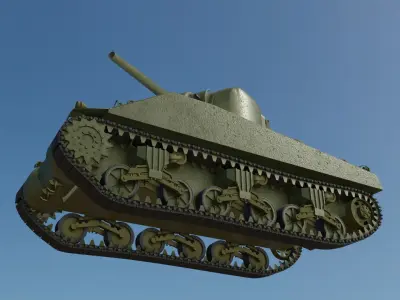 Sherman tank Free 3D model