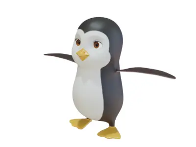 Cartoon Penguin 3D Model 3D model