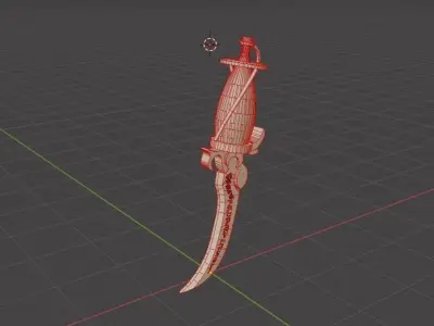 Time dagger Prince of Persia Low-poly 3D model