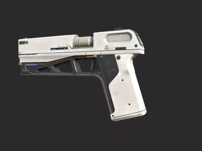Science fiction style laser pistol 3D model