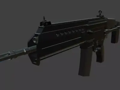 R27 Assault Rifle Low-poly 3D model