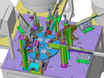 Multi Parts Assembly Machine with Indexing Feeding System 3D model
