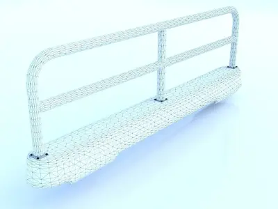 Bison strong 450kg road barrier equipment Low-poly 3D model