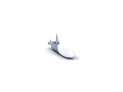 Navy Submarine model pack Low-poly 3D model