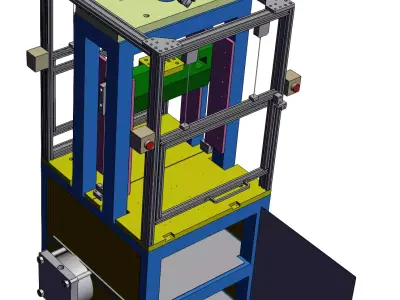 Heavy-duty pneumatic rubber cutter 3D model