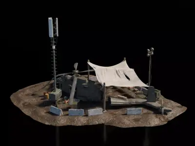 Warzone - Downed Chopper 3D model