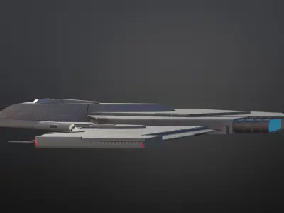 Surveyor Spaceship Low-poly 3D model