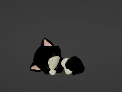 Cute Cat  Low-poly 3D model