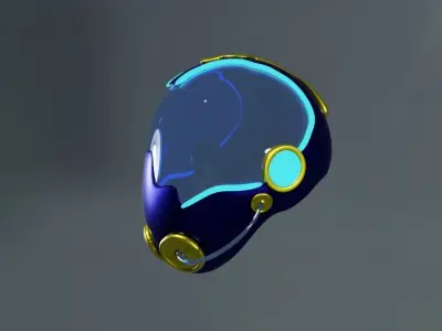 Sci-Fi Helmet 3D model buy