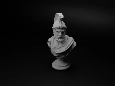 Roman Legionary Bust Chess 3D print model