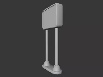 Low Poly Digital Billboard 3D model purchase