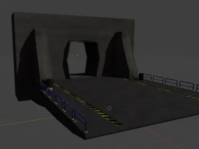 Space Dock Loading dock Shipping dock Free low-poly 3D model