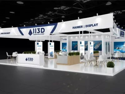 Exhibition Stand Stall Three Side Open 12X13 3D model
